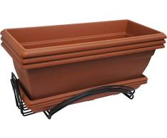 Poetic PRI50TC Prisca 50 Jardinière Plastique Terre Cuite 49 x 21 x 16,9 cm