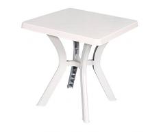 Bo Time Table Carrée de jardin blanche 70x70 cm en Plastique