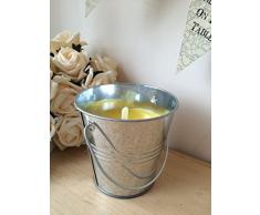 CITRONELLA Outdoor Candle 7936 - Bougie Citronelle - dans Un Seau en Acier - 10 x 10 cm