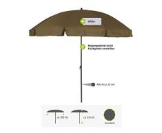 greemotion Parasol rond inclinable couleur taupe – Grand parasol de jardin – Parasol anti UV 35+ - Parasol orientable et réglable en hauteur – Parasol de table 10 baleines haute qualité