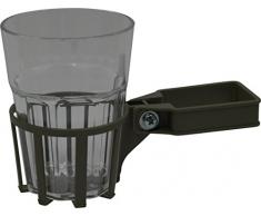 Angerer Porte-Boisson pour balancelle avec Tube carré Champagne, gobelet Transparent