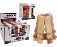 BigBuy BBQ V0200992 Démarreur de feu en Bois pour Barbecue Classique, Vert