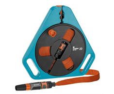 Gardena Tuyau Plat Roll-Fix Classic 20 en Boîtier-Enrouleur : Boîtier-Enrouleur Compact avec Tuyau (Ø 12 mm Dans le Boîtier), Dispositif de Sécurité Automatique, Lance et Raccords Inclus (757-20)