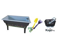 Calipso Mini Junior Jardinière adaptée aux Enfants, Gris/Bleu Pastel