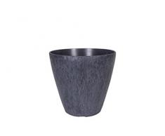 Universal Pot de Fleurs, Bac à Plante Roto Pebble, résistant au Gel et ultraléger, Gris, 26x24cm