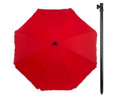 AKTIVE Parasol Filtre uv-240 CM diamètre Couleur Rouge (colorbaby 85305)