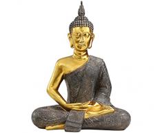 Dehner Bouddha Figurine de Bouddha env. 61,5 x 27,5 x 49,5 cm, polyrésine, doré