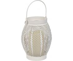 Firefly ffmrl20 Tresse Lanterne avec Bougie LED en métal 20 cm – Crème