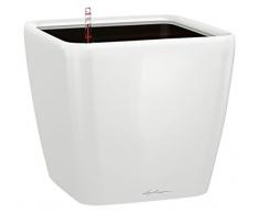 LECHUZA Quadro Premium 21 LS Pot de fleurs, White high-gloss, 43