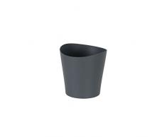 greemotion Petit pot de fleur gris 12,5 cm - Pot pour orchidée - Pot de plante aromatique - Petit pot de fleur en plastique - Pot de fleur déco pour l’intérieur