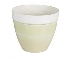 IDeL Exklusive Touch Vase, Blanc/Vert Pistache, 16 x 16 x 14 cm