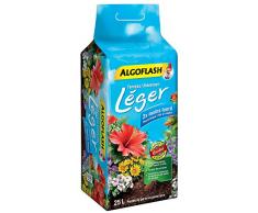 ALGOFLASH Terreau Léger Universel, Deux fois moins lourd, Pour plantes en pot et en pleine terre, 25 L, ATLEGER25
