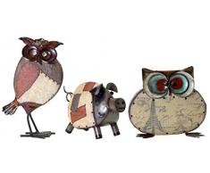 FORMA 590220 Métal Figurine de Gris, Patchwork, 23 x 11 x 16 cm