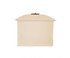 Greemotion Rideaux tonnelle 2x3 m pour pavillon de jardin Lincoln – Lot de 4 parois de barnum professionnel 2x3 m – 4 rideaux beige pour tente de réception extérieure – Rideaux étanches et robustes
