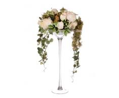 Closer2Nature Bouquet de Roses et pivoines artificielles Rose Vif 80 cm