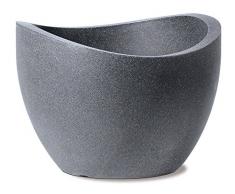 Scheurich 53382 250/60 Wave Globe Pot de Fleurs Plastique Granit Noir 60 x 60 x 45 cm