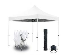 GREADEN Tente Pliante Blanche 3x3m ECO Tube 25mm en Acier Bâche 220g/m² Enduit PVC 100% ÉTANCHE Pavillon Jardin Tonnelle réception, Sac de Transport