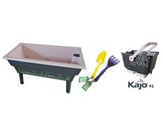 CALIPSO Mini Junior Jardinière adaptée aux Enfants, Gris/Rose Pastel