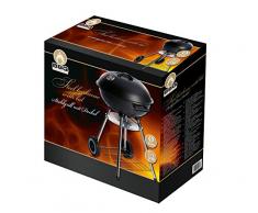 BBQ Collection Barbecue Charbon de Bois avec Couvercle, en Acier 44 x 47,5 x 72 cm - 45613