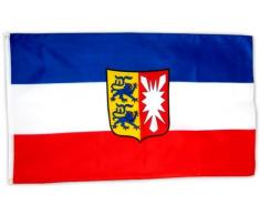 M & M MM Schleswig-Holstein Drapeau 1,5 x 0,9 m 5 X3 Drapeau, résistant aux intempéries, Multicolore, 16204