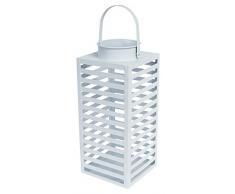 Ivyline Fflmlb 31 cm Coastal linéaire Lanterne en métal – Bleu