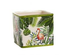 DCASA Pot de fleurs carré Tropical