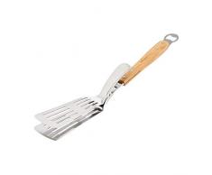 AmazonBasics Spatule pince 2 en 1 avec manche en bambou