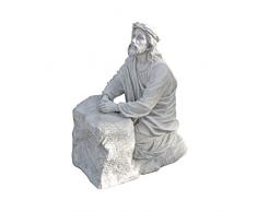 Design Toscano Jésus au Jardin de Gethsémané Sculpture, Off White, 45,5 x 30,5 x 59,5 cm