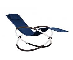 Vivere ORBL1-NW Orbital Chaise Longue Aluminium Navy 152 x 76 x 91 cm