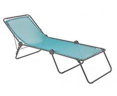 Lafuma Lit de soleil, Pliable, Dossier réglable, Système lacets, Siesta L, Batyline, Couleur: Lac, LFM2293-8553