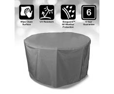 Bosmere Protector 6000 Housse de Protection Circulaire pour Salon de Jardin 4/6 Places 90 cm Gris
