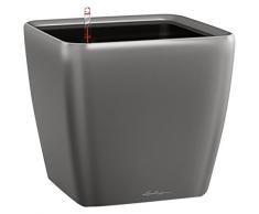 LECHUZA Quadro Premium 21 LS Pot de Fleurs, Charcoal Metallic, 35