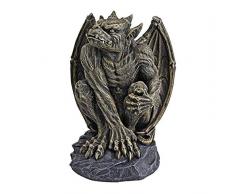 Design Toscano Statue Silas la gargouille sentinelle, moyen, pierre deux tons