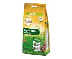 Solabiol SOGAZMOU350P Engrais Anti 14 Kg Double Action : reverdit Le Gazon et élimine la Mousse, Puissant