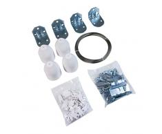 Windhager 36228 Kit de Montage pour Voile dombrage Pergola ou véranda Argenté