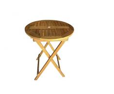 AKTIVE 61028 Table Ronde Acacia 60 x 74 cm