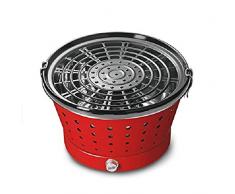 Bruzzzler Grillerette barbecue à charbon sans fumée Rouge 35 x 35 x 21.5 cm Classic
