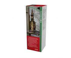 Konstsmide Boule à Neige LED avec scène de chœur, rempli deau/Utilisation en intérieur (IP20), Fonctionne avec 3 Piles C 1,5 V (Non incluses) Lanterne de Noël 1 diode Blanc Chaud Marron