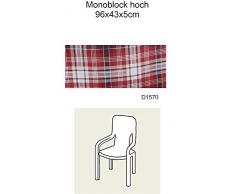 Best 05091570 Multicolore Coussin Monobloc pour Chaise à Dossier Haut 96 x 43 x 5 cm