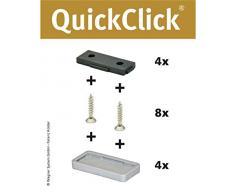 Wagner QuickClick® Chaise Patins//Set de 4 à Visser//Hyper – 32 x 15 mm – 15782900