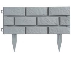 Greenhurst 4191 Bordures de Jardin en Plastique à Effet de Brique pour bordure de Jardin, Gris Héritage, Paquet de 4