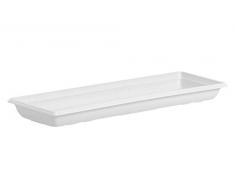 Poetic SPRI50BC Prisca 50 Soucoupe Jardinière Plastique Blanc Cassé 44 x 16 x 4,2 cm