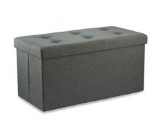 Galileo Casa 2194620 Banc Pliable Récipient Polyester Gris 76,5