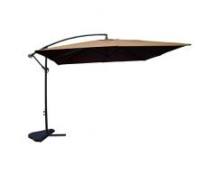 Le Sirius : Parasol carré chocolat 3x3