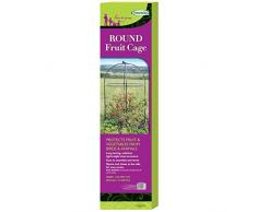 Haxnicks Cadre Cage de Protection pour Arbre fruitier - Ronde - en Acier 100x100x150 cm Noir