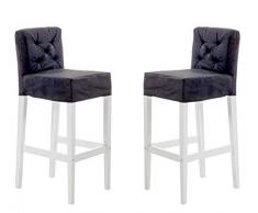 Ambientehome tabouret blanc avec housses série marihamn, très élégant