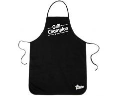 Bruzzzler Tablier de grillardin avec motif imprimé, tablier pour barbecue, protection contre la saleté, coton, à nouer à larrière, facile à entretenir, lavable en machine, dimensions : 67 x 97 cm