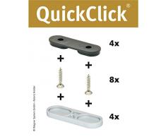 Wagner QuickClick® Tandem Chaise Patins//Set de 4 à Visser//Hyper Diamètre 39 x 12 mm – 15781800