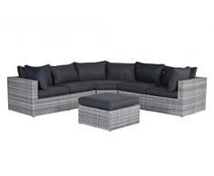 Garden Impressions Menorca Salon de Jardin, Gris Nuageux/Noir Reflex, 239 x 239 x 65 cm