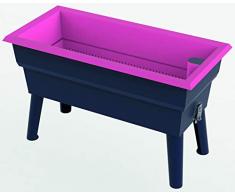 MV INDUSTRIE Jardinière Calipso Mini 40L Gris/Framboise, 3557400015228, gris framboise, 81x39x50 cm, , PV 001 522